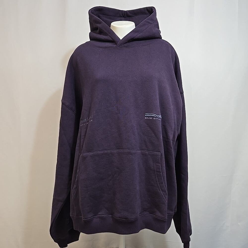 EME Studios Hoodie Womens Size Large Oversized Purple Always Grateful Gratitude